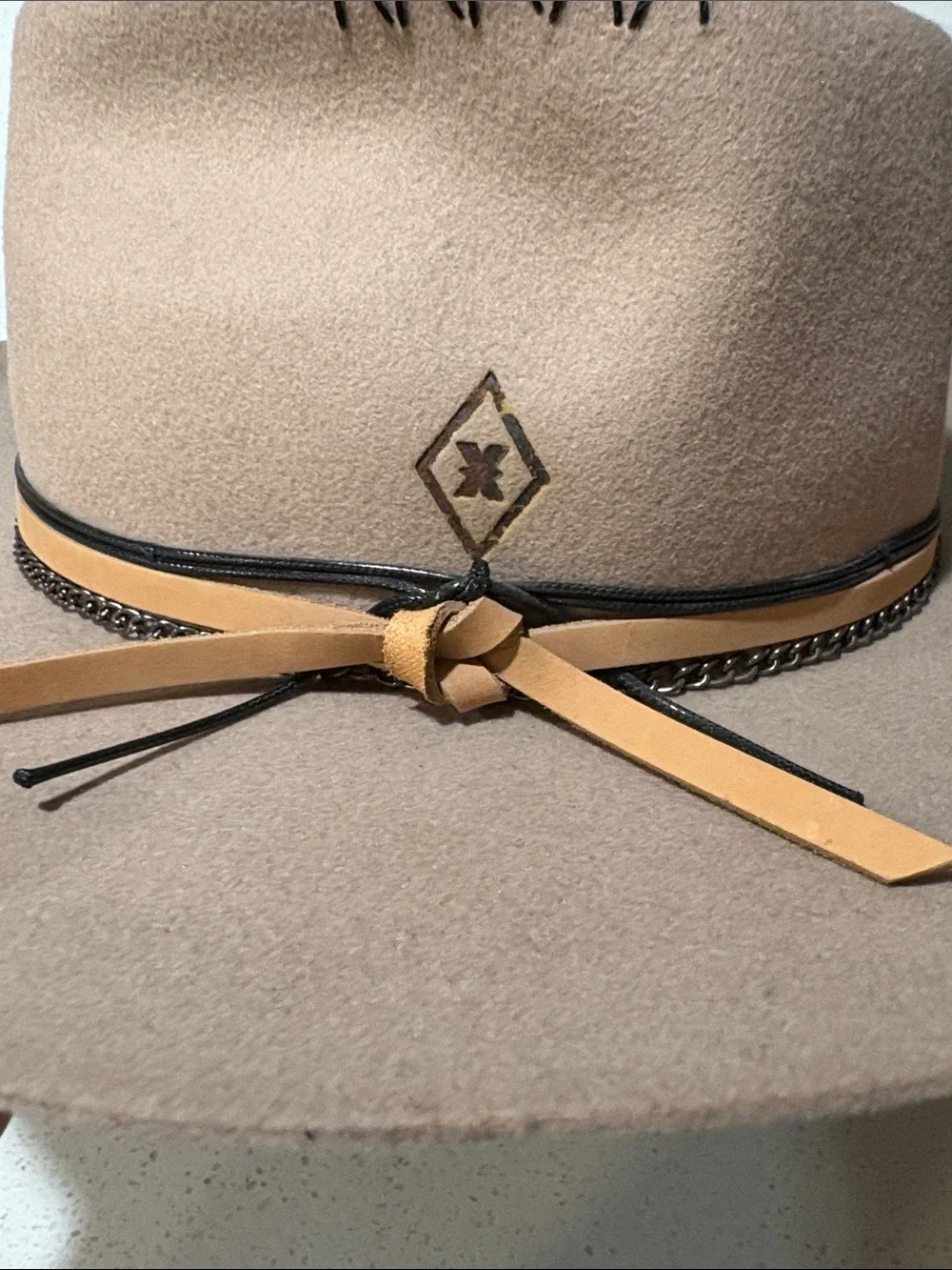 Xlusiv Wide Brim Felt Hat - Tan Camel 🐫